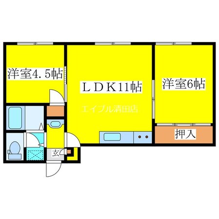 プレステージ宮北の物件間取画像